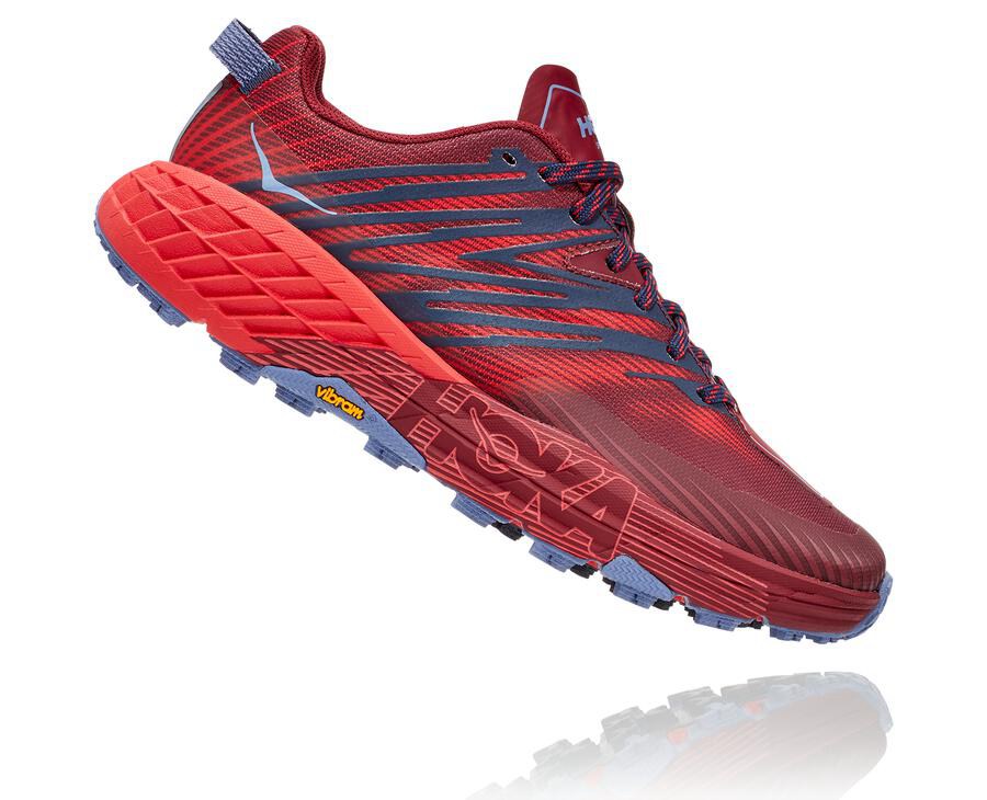 Tenis Trail Hoka One One Feminino Vermelhas - Speedgoat 4 - 270-KLNGMY